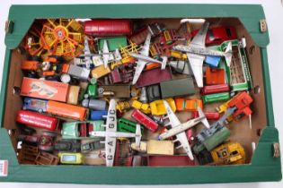 One tray containing a quantity of mostly Dinky and Matchbox Toys in play worn condition to