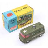 Corgi Toys No. 355 US military police Commer van, military green body with red interior and driver