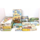 One box containing a quantity of mostly Airfix classic ship kits to include, The Royal Sovereign,