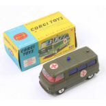 Corgi Toys No. 354 Commer military ambulance, military green body with red interior, Red Cross