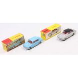 A DinkyToys boxed diecast group to include a No. 162 Triumph 1300 finished in light blue with red