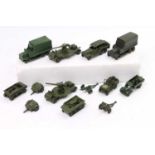 One tray containing Dinky Toys military vehicles to include, No. 153A Jeep, No. 152B Reconaissance