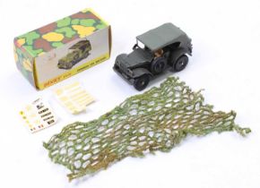 French Dinky, 810 Dodge WC56 command car, removable top, net, concave hubs, transfers and camouflage