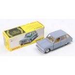 French Dinky Toys No.1453 Renault 6, grey body, brown interior, concave metal hubs, in the