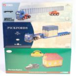 A Corgi Heavy Haulage and Heavy Haulers 1/50 scale road transport group, three examples to include a