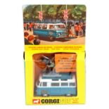 Corgi Toys No. 479 Samuelson's Film Service camera van, blue and white body with spun hubs, with