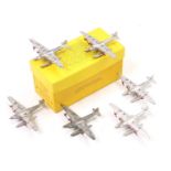 Dinky Toys pre-war 63b Seaplane Mercury original trade box containing 6 examples, finished in silver