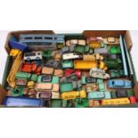 One tray containing a large quantity of play worn Dinky Toys to include, No. 991 AEC Monarch