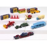 A collection of Matchbox Lesney Accessory and Major Pack models as well as 3 boxed models to include