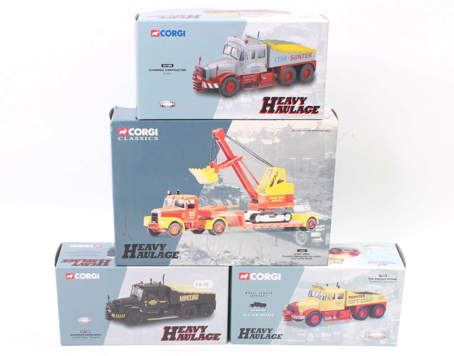 Corgi Toys Heavy Haulage 1/50th scale boxed group of 4 to include Ref.Nos. CC12301, CC12302, 17905