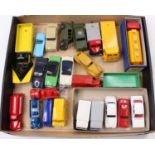 One tray containing a quantity of repainted Dinky Toys to include, No. 675 Ford Sedan Army Staff