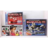 2 MB games 1984 Robotix construction sets - R4000 Master Set and R100 Expansion Set comprising