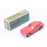 Spot On Triang No.112 Jensen 541, comprising pink body with cream interior, red steering wheel,