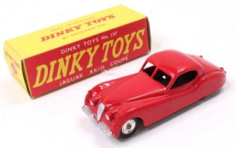 Dinky Toys No.157 Jaguar XK120 comprising red body, with rare spun hubs, housed in the original