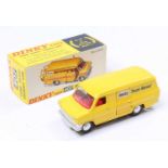 Dinky Toys No. 407 Ford Hertz Transit van comprising yellow body with blue base plate and red