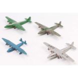 Dinky Toys aeroplanes group of 4 to include, 3x No. 62P Armstrong Whitworth Airliner - one in