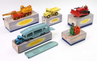5 boxed Dinky Supertoys models to include, No. 982 Pullmore Car Transporter and ramp, No. 961 Blaw