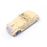 Dinky Toys Pre-war No. 22G Streamlined Tourer finished in cream with smooth blue hubs and white