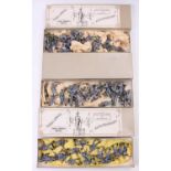 Collection of Peter Johnstone white metal and hand-painted military figures, all contained in 3