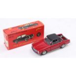 Tekno No.929 Mercedes Benz 230 SL, red body with black roof, heavy fatigue to boot (section