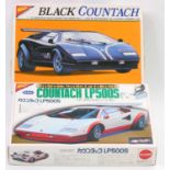 Nichimo 1.24 scale plastic kits, No.11 Lamborghini LP500S ' Black' #1 Wolf & No.7 Lamborghini LP500S