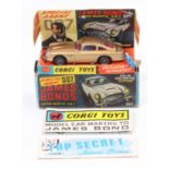 A Corgi Toys No. 261 James Bond's Aston Martin DB5 from the film "Goldfinger" comprising of a gold