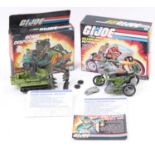 2 boxed Hasbro G.I.Joe "A Real American Hero" models - Silver Mirage Motorcycle and Bomb Disposal,