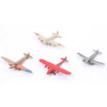 Dinky Toys and Tekno aircraft group of 4 to include, Dinky No. 64BZ Bloch 220 twin engined transport