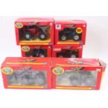 Six various boxed Britains 1/32 scale window boxed diecast tractors and attachments, various