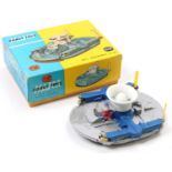 Corgi Toys No. 1119 HDL Hovercraft SR-N1 comprising of blue and silver body with yellow fins, housed