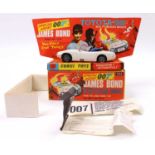 Corgi Toys No. 336 James Bond's Toyota 2000 GT comprising of a white body with black interior, and