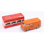 Tekno No.415 Taunus Transit, comprising orange body wth Lady in the Dark Livery, housed in the