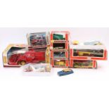 A collection of boxed Britains farming models and implements to include, No. 9570 Massey Ferguson