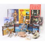 A collection of Kenner Star Wars Return Of The Jedi toys including a boxed Imperial Shuttle Pod