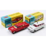 Corgi Toys, 2 boxed examples comprising No. 419 Ford Zephyr Motorway Patrol car, white body with red