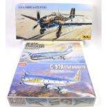 3 boxed aircraft kits comprising of a Heller 1/24th scale Junkers Ju 87B Stuka, an Academy 1/72nd