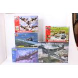 5 various boxed Aircraft plastic kits, all in original packaging, to include Revell Halifax B