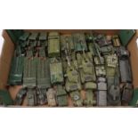 One tray containing a quantity of Dinky Toys military vehicles in play worn condition to include,