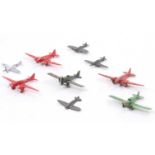 A small collection of Dinky Toys aircraft to include, No. 66D Torpedo Dive Bomber in camouflaged