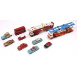 A quantity of various Corgi related road transport and road vehicles to include Tri-deck car