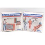 Aurora 1.16 Drag Racing kits, 841 Four Funny Car drivers, seated, standing & Trophy Set, 842