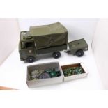 A Cherilea Toys plastic army truck - suitable for Action Man, together with a small selection of