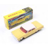 Dinky Toys, Hong Kong issue, No.57/003 Chevrolet Impala, yellow body with white roof, red