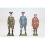 Britains USA Aviation Private from set 334 in unusual khaki (VG), US Pilot from set 332 and RAF