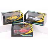 A Scalextric slot car boxed F1 race car group to include No. C2115 Ferrari 643, C2126 Jordan Mugen