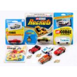 Corgi Rockets and Juniors group to include a carded Aston Martin DB6, a Jaguar Pace Car with