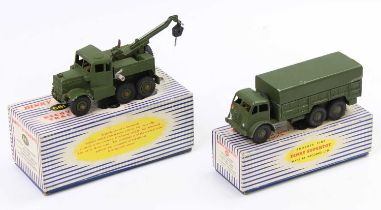Dinky Toys Military models, 2 examples comprising No. 661 Scammell Recovery Tractor (VGNM-BVG),
