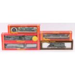 Five various boxed 00 gauge Hornby and mainline steam and diesel outline locomotives, to include a