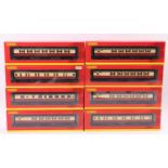 Collection of Hornby 00 Gauge Gresley Crimson and Cream Passenger coaches, 8 examples all as issued,