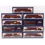 Bachmann 00 gauge LMR crimson passenger stock and coach group, nine examples, all in original